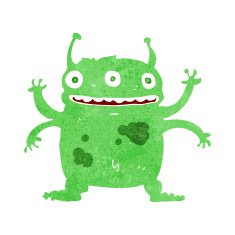 cartoon alien monster N29