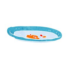 cartoon empty plate N13