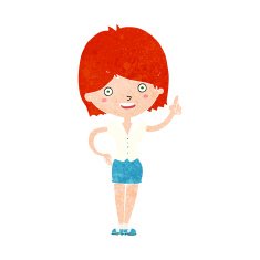 cartoon woman with idea N253