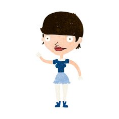 cartoon woman with idea N254