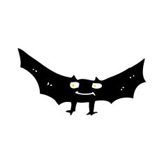 cartoon spooky vampire bat N21