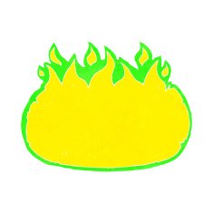 cartoon green halloween fire border N4