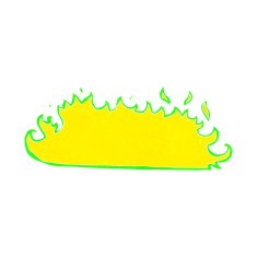cartoon spooky fire border N14