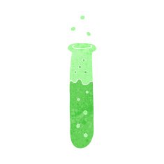 cartoon science test tube N10