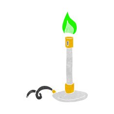 cartoon bunsen burner N13