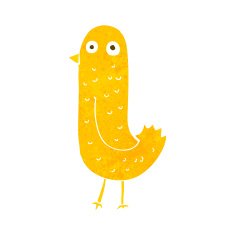 funny cartoon bird N168