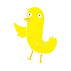 funny cartoon bird N169