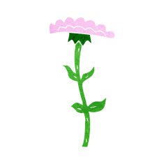 cartoon flower N419