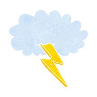 cartoon lightning bolt and cloud N9