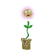 cartoon flower with face N28