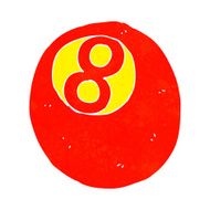 cartoon pool ball N8