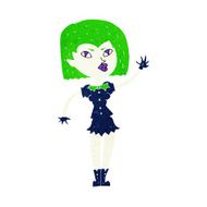cartoon pretty vampire girl N29