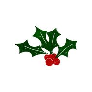 Cartoon Christmas Holly N11