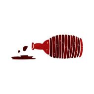cartoon spilled bottle N14