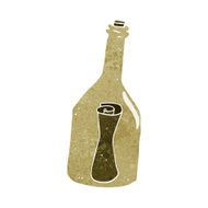 cartoon letter in a bottle N30