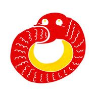 cartoon snake eating own tail N10