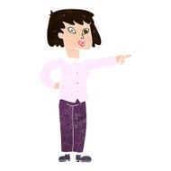 cartoon woman pointing N208