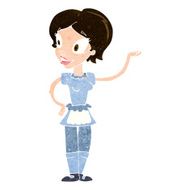 cartoon woman in maid costume N9