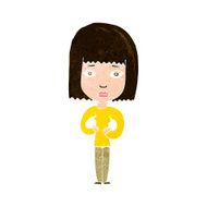 cartoon woman indicating self N9