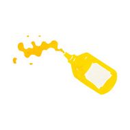 cartoon squirting mustard bottle N9