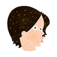 cartoon female face N147