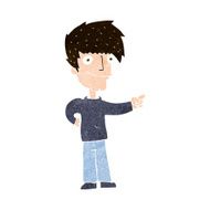 Cartoon Man Pointing N206