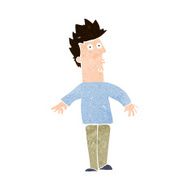 cartoon surprised man N148
