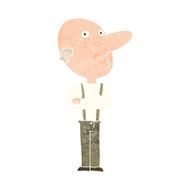 cartoon old man with folded arms N10