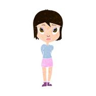 cartoon shy girl N10