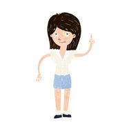 cartoon woman with idea N257