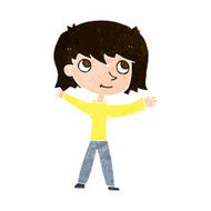 cartoon happy girl N99