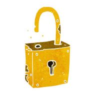caroon rusty old padlock N13
