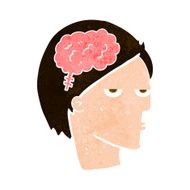cartoon head with brain symbol N38