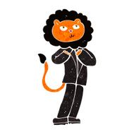 cartoon lion businessman N6