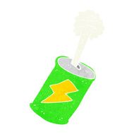 cartoon fizzing soda can N34