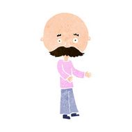 Cartoon Man With Mustache N104