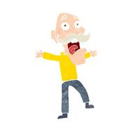 cartoon shocked old man N31
