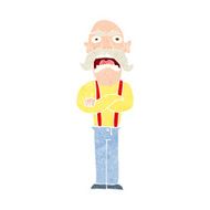 cartoon shocked old man N32