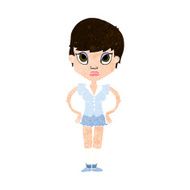 cartoon annoyed girl N23