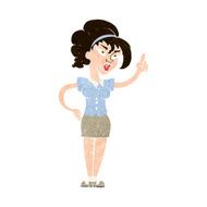 cartoon woman with idea N258