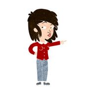 cartoon woman pointing N212