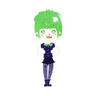 cartoon happy vampire girl N37