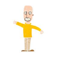 cartoon angry old man N152
