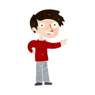 Cartoon Man Pointing N209