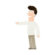 Cartoon Man Pointing N210