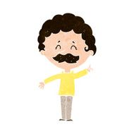 cartoon man with idea N154