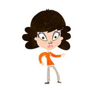 cartoon woman pointing N213
