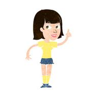 cartoon pretty girl with idea N28