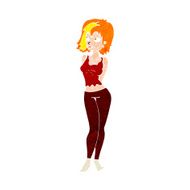 cartoon attractive girl N20