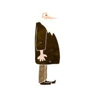 cartoon bearded old man N38